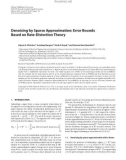 Báo cáo hóa học: Denoising by Sparse Approximation: Error Bounds Based on Rate-Distortion Theory