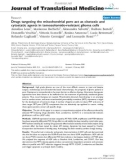 báo cáo hóa học: Drugs targeting the mitochondrial pore act as citotoxic and cytostatic agents in temozolomide-resistant glioma cells