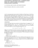 Báo cáo hóa học: CONVERGENCE THEOREMS FOR A COMMON FIXED POINT OF A FINITE FAMILY OF NONSELF NONEXPANSIVE MAPPINGS