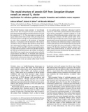 Báo cáo khoa học: The crystal structure of annexin Gh1 from Gossypium hirsutum reveals an unusual S3 cluster Implications for cellulose synthase complex formation and oxidative stress response