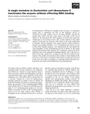 Báo cáo khoa học: A single mutation in Escherichia coli ribonuclease II inactivates the enzyme without affecting RNA binding