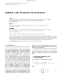 Báo cáo hóa học: Fast DCT-I, DCT-III, and DCT-IV via Moments