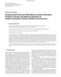 Báo cáo hóa học: Research Article Nonparametric Bayesian Filtering for Location Estimation, Position Tracking, and Global 