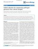 Báo cáo y học: Hybrid selection for sequencing pathogen genomes from clinical samples