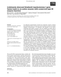 Báo cáo khoa học: Leishmania donovani bisubunit topoisomerase I gene fusion leads to an active enzyme with conserved type IB enzyme function