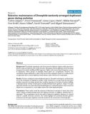 Báo cáo y học: Selective maintenance of Drosophila tandemly arranged duplicated genes during evolution