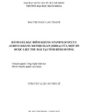 Tóm tắt Luận án Tiến sĩ Công nghệ sinh học: Đánh giá đặc điểm kháng Staphylococcus aureus kháng methicillin (MRSA) của một số dược liệu thu hái tại tỉnh Bình Dương