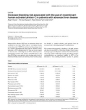 Báo cáo y học: Increased bleeding risk associated with the use of recombinant human activated protein C in patients with advanced liver diseas