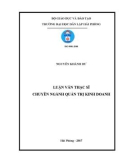 Luận văn Thạc sĩ Quản trị kinh doanh: Quản trị rủi ro đối với hàng hóa xuất nhập khẩu tại Cục Hải quan Hải Phòng