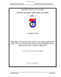 Luận văn Thạc sĩ Khoa học: Tổng hợp và đánh giá khả năng xử lí chất hữu cơ, amoni, asen của vật liệu MnO2 kích thước nanomet mang trên silicagen, laterit, pyroluzit