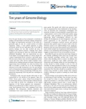 Báo cáo y học: Ten years of Genome Biolog