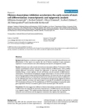 Báo cáo y học: Histone deacetylase inhibition accelerates the early events of stem cell differentiation: transcriptomic and epigenetic analysis