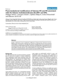 Báo cáo y học: Post-translational modifications of histones H3 and H4 associated with the histone methyltransferases Suv39h1 and G9a