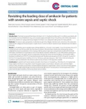 Báo cáo y học: Revisiting the loading dose of amikacin for patients with severe sepsis and septic shock