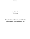 Đề tài: Đánh giá tình hình chuyển nhượng quyến sử dụng đất trên địa bạn huyện Trà Ôn giai đoạn 2005-2008