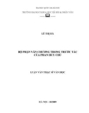 Luận văn Thạc sĩ Văn học: Bộ phận văn chương trong trước tác của Phan Huy Chú