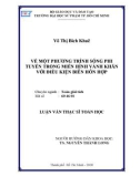 Luận văn Thạc sĩ Toán học: Về một phương trình sóng phi tuyến trong miền hình vành khăn với điều kiện biên hỗn hợp