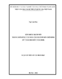 Luận án Tiến sĩ Văn hóa học: Sân khấu kịch nói trong đời sống văn hóa thành phố Hồ Chí Minh (từ năm 2010 đến năm 2020)