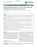 báo cáo khoa học: Alcohol promotes breast cancer cell invasion by regulating the Nm23-ITGA5 pathway