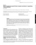 Báo cáo y học: Role of epidermal growth factor receptor activation in regulating mucin synthesis