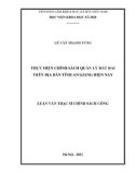 Luận văn Thạc sĩ Chính sách công: Thực hiện chính sách quản lý đất đai trên địa bàn tỉnh An Giang hiện nay