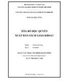 Luận văn Thạc sĩ Chính sách công: Xóa bỏ độc quyền xuất bản sách giáo khoa