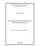 Luận văn Thạc sĩ Chính sách công: Thực hiện chính sách phát triển du lịch trên địa bàn tỉnh Phú Thọ