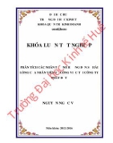 Khóa luận tốt nghiệp Quản trị kinh doanh: Phân tích các nhân tố ảnh hưởng đến sự hài lòng về công việc tại Công ty Phát Đạt