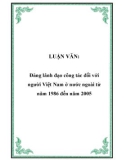 LUẬN VĂN: Đảng lãnh đạo công tác đối với người Việt Nam ở nước ngoài từ năm 1986 đến năm 2005