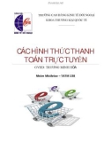 Tiểu luận: Các hình thức thanh toán trực tuyến