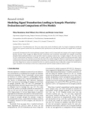 Báo cáo hóa học: Research Article Modeling Signal Transduction Leading to Synaptic Plasticity: Evaluation and Comparison of Five Models