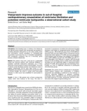 Báo cáo khoa học: Vasopressin improves outcome in out-of-hospital cardiopulmonary resuscitation of ventricular fibrillation and pulseless ventricular tachycardia: a observational cohort study