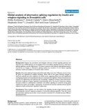 Báo cáo y học: Global analysis of alternative splicing regulation by insulin and wingless signaling in Drosophila cells