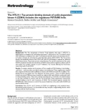 Báo cáo y học: The HTLV-1 Tax protein binding domain of cyclin-dependent kinase 4 (CDK4) includes the regulatory PSTAIRE helix