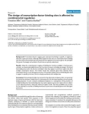 Báo cáo y học: The design of transcription-factor binding sites is affected by combinatorial regulation