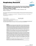 Báo cáo y học: Neutrophil elastase reduces secretion of secretory leukoproteinase inhibitor (SLPI) by lung epithelial cells: role of charge of the proteinase-inhibitor complex