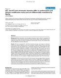 Báo cáo y học: GC- and AT-rich chromatin domains differ in conformation and histone modification status and are differentially modulated by Rpd3