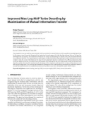 Báo cáo hóa học: Improved Max-Log-MAP Turbo Decoding by Maximization of Mutual Information Transfer