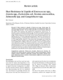 Báo cáo khoa học: Review article Heat Resistance in Liquids of Enterococcus spp., Listeria spp., Escherichia coli, Yersinia enterocolitica, Salmonella spp. and Campylobacter spp