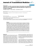 báo cáo hóa học: Validation of a flow cytometry based chemokine internalization assay for use in evaluating the pharmacodynamic response to a receptor antagonist