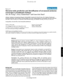 Báo cáo y học: ome-wide prediction and identification of cis-natural antisense transcripts in Arabidopsis thaliana