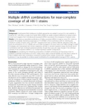 Báo cáo y học: Multiple shRNA combinations for near-complete coverage of all HIV-1 strains