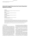 Báo cáo hóa học: Automatic Image Enhancement by Content Dependent Exposure Correction