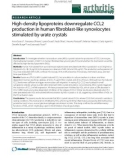 Báo cáo y học: High-density lipoproteins downregulate CCL2 production in human fibroblast-like synoviocytes stimulated by urate crystals