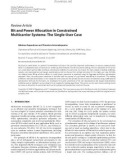 Báo cáo hóa học: Review Article Bit and Power Allocation in Constrained Multicarrier Systems: The Single-User Case