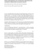 Báo cáo hóa học: WEAK CONVERGENCE OF AN ITERATIVE SEQUENCE FOR ACCRETIVE OPERATORS IN BANACH SPACES