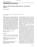 Báo cáo hóa học: Single Crystalline Cadmium Sulﬁde Nanowires with Branched Structure