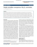 Báo cáo hóa học: Single-crystalline nanoporous Nb2O5 nanotubes