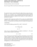 Báo cáo hóa học: RADIAL SOLUTIONS FOR A NONLOCAL BOUNDARY VALUE PROBLEM