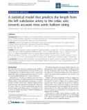 Báo cáo y học: A statistical model that predicts the length from the left subclavian artery to the celiac axis; towards accurate intra aortic balloon sizing